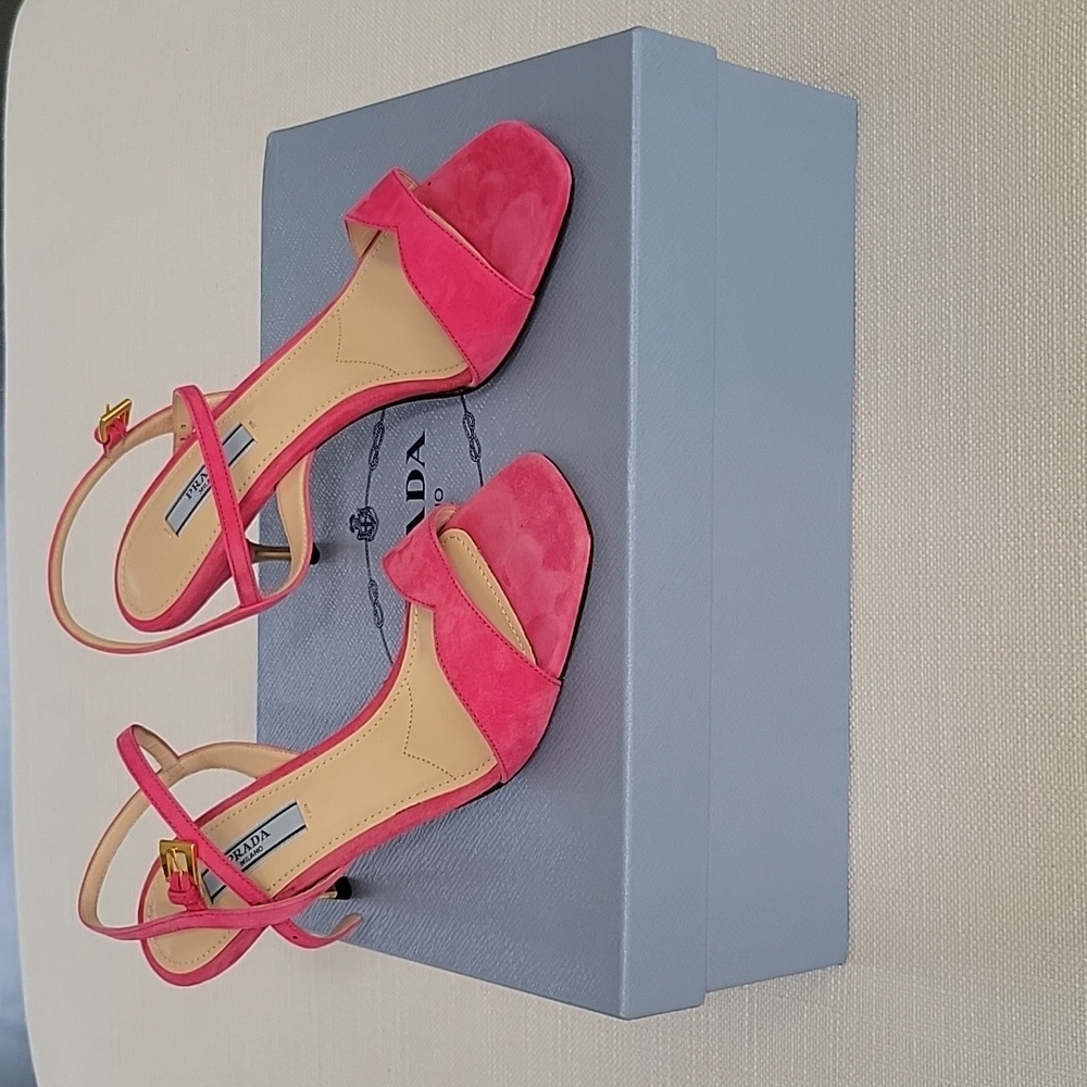 Prada Pink Suede Sandle New
